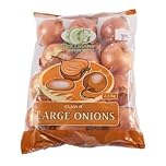 Fresh Large Onions, Class 2, 2.5kg Bag, 70-90mm Size For Everyday Cooking