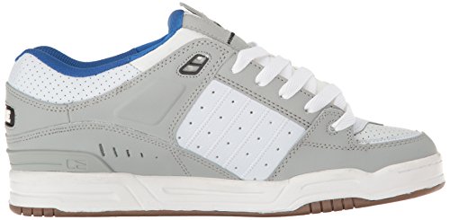 Image of Globe Mens Fusion Skate Shoes, Grey /Blue /White, 7 M US