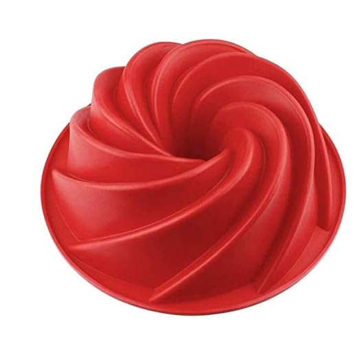 HelpCuisine® Moulessilicone gâteaux/moule en silicone a forme de spirale, Excellent pour faire des gâteaux à la poire et au chocolat, à l'érable glacé etc, 24 mois de Garantie!