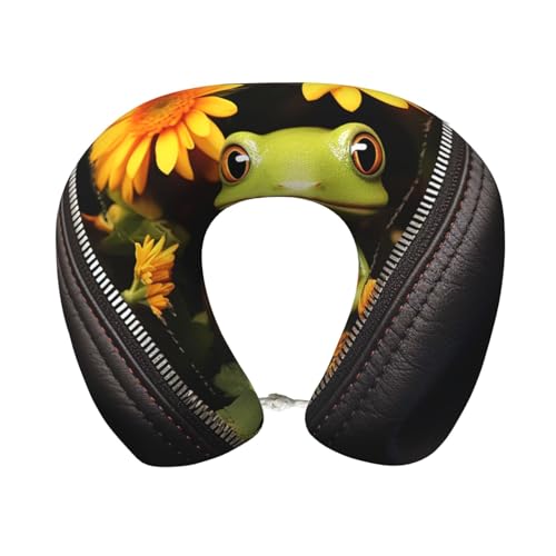 Almohada U Espuma Viscoelástica Tamaño Ajustable Negro miniatura 1