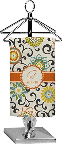 YouCustomizeIt Personalized Swirls & Floral Finger Tip Towel - Full Print