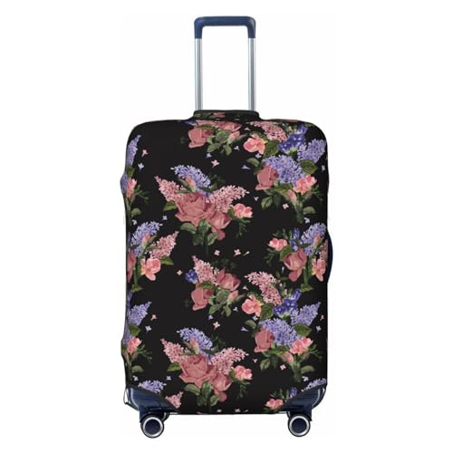 Bouquet Print Luggage Covers For Suitcase,Elastic Washable & Stretchable Suitcase Covers For Luggage, Anti-Scratch - Fits 18-32 Inch Luggage-No Luggage Included