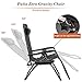 Tuoze Zero Gravity Adjustable Outdoor Folding Lounge Patio Chairs with Pillow Recliners for Poolside, Beach, Yard Set of 2, Black
