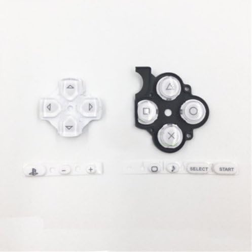 Replacement Full R L Buttons ABXY D-Pad Direction Button Volume Button for PSP 3000 (White)