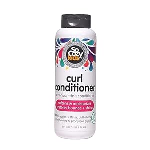 SoCozy Curl Conditioner | For Kids Hair | Softens, Restores Bounce and Shine | No Parabens, Sulfates, Synthetic Colors or Dyes, Sweet-Crème, 10.5 Fl Oz