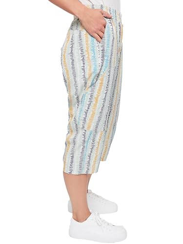 Royalty For Me Womens Women's High Rise Linen Capri Pant with Fray Detail3