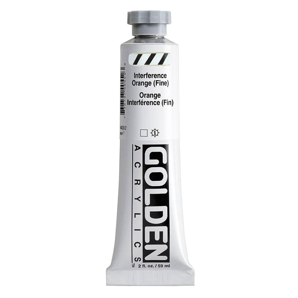 GOLDEN Heavy Body Acrylics, Interference Orange (FINE), 59 ml Tube, Professional Acrylic Paint, Transparent โ image 1