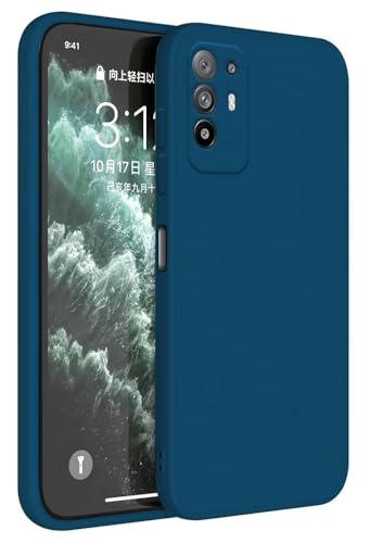 Topme Cover per OPPO A94 5G (6.43' Inches) Custodia Case, Protezione Della Pelle Della Custodia in Silicone Tpu - Blu zaffiro