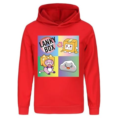 LANKYBOX Kids Cotton Hoodie with Foxy and Boxy Prints Cover