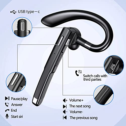 Auricular inalámbrico Bluetooth V5.1 con micrófono cancelador de ruido miniatura 3