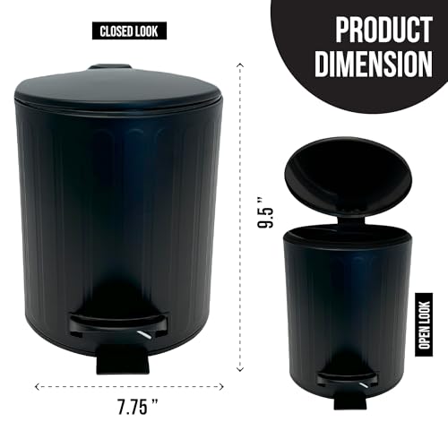 Caneca de basura Splash Home acero inoxidable 5 litros negra miniatura 6