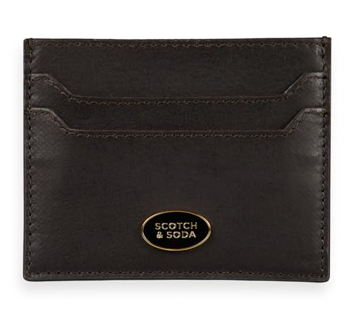 Cardholder Scotch & Soda cuir walnut, la solution anti-encombrement élégante