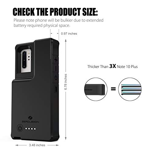 image for ZEROLEMON Galaxy Note 10 Plus Battery Case 10000mAh, Fast Charging & A