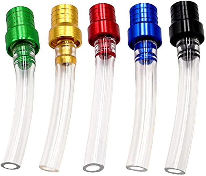 Taiss 5PCS Motorcycle Gas Cap Gas Fuel Tank Cap Vent, Breathing Tube Hose Two-Way Fuel-Saving Breather Cap, Suitable For All Off-Road Motorcycles, ATVs.F-008-5S-5P