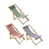 Pliage pratique : les chaises longues miniatures se plient facilement pour optimiser l'espace dans votre maison de poupée, la rendant pratique et fonctionnelle, mini meubles pour maison de poupée, chaises de plage miniatures