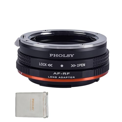 PHOLSY Lens Mount Adapter Manual Focus: Compatible with Sony A (Minolta AF) Lens to Canon RF (EOS R-Type) Camera Body