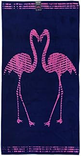 jilda-tex Ręcznik plażowy, 90 x 180 cm, ręcznik plażowy, 100% bawełna, welur, frotte, łatwy w pielęgnacji, flamingi