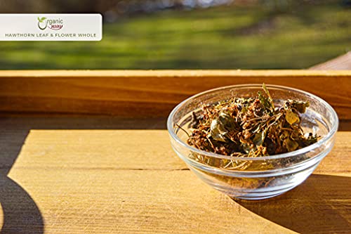 Organic Way Hawthorn Leaf and Flower Whole (Crataegus monogyna) - Herbal Tea | European Wild-Harvest | Organic, Kosher & USDA Certified | Non GMO & Gluten Free | Origin - Albania (1 LBS / 16 Oz)