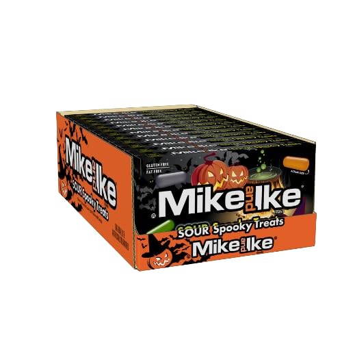 Mike and Ike Halloween Sour Spooky Treats, 4.25 oz., Theater Box, Case of 12