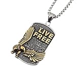 Collar para hombre para mujer, personalizado hip-hop, versátil, creador de tendencias con diamantes de águila voladora, marca militar, collar con colgante masculino