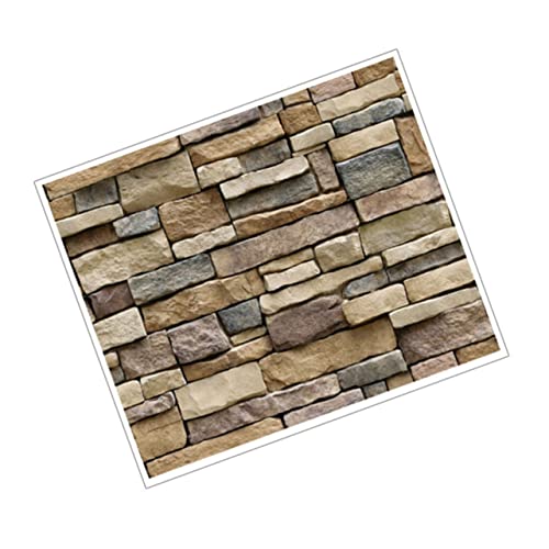 DOITOOL Papel Tapiz Autoadhesivo De Pared 3d Efecto Ladrillo y Piedra, Pvc Ecológico, Tamaño 45x100 Cm, Decoración Para Sala, Dormitorio y Estudio, Calcomanía Duradera Resistente Intemperie