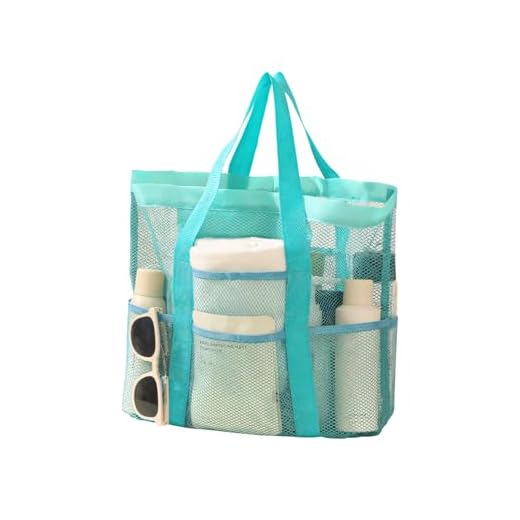 Sacs de plage pour femmes, grand sac de plage en maille avec poche, essentiels de vacances, sacs de plage familiaux, sac d'épicerie réutilisable pour voyage, piscine, courses, salle de sport (vert)
