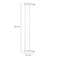 Vista 3 de BABELIO Puerta de bebé extra ancha de 29 a 53.5 pulgadas, puerta de metal para mascotas para escaleras y puertas, puerta para niños montada a