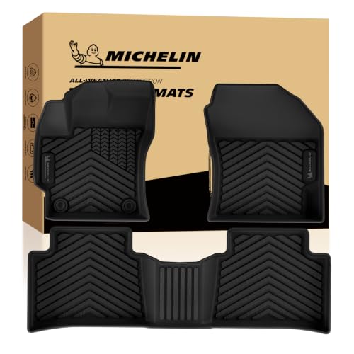 Image of Michelin Vehicle Mats for 2020-2026 Toyota Corolla Sedan (3 Piece) | Not for Cross or Hatchback, All-Weather TPE Custom Fit Liner, Premier
