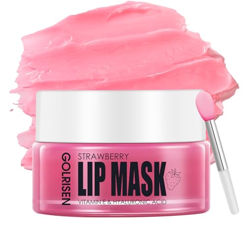 Lip Mask - Plump & Repair Dry Lips | Lip Mask Overnight - Infused with Hyaluronic Acid & Vitamin E...