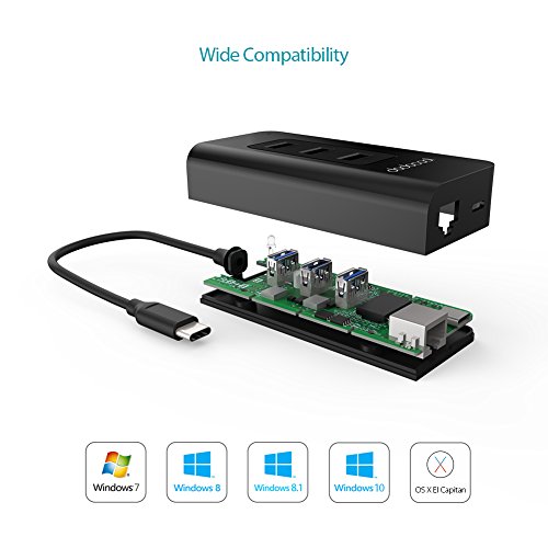 Dodocool Hub USB C com 3 portas USB 3.0 e adaptador Gigabit Ethernet Power Delivery 2.0 para Apple M