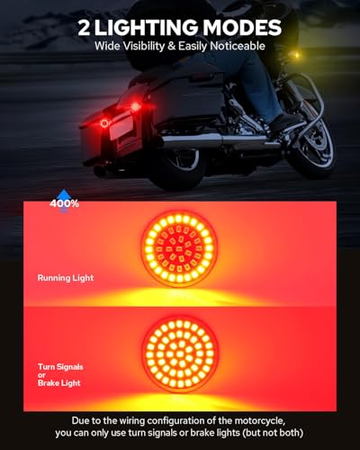 Image of Benlari 1157 2 inch Bullet Rear Turn Signal Lights 1156 bullet led motorcycle blinkers Fit for Harley Davidson Dyna Soprster Touring Road King Street Glide Electra Glide 1986-2024