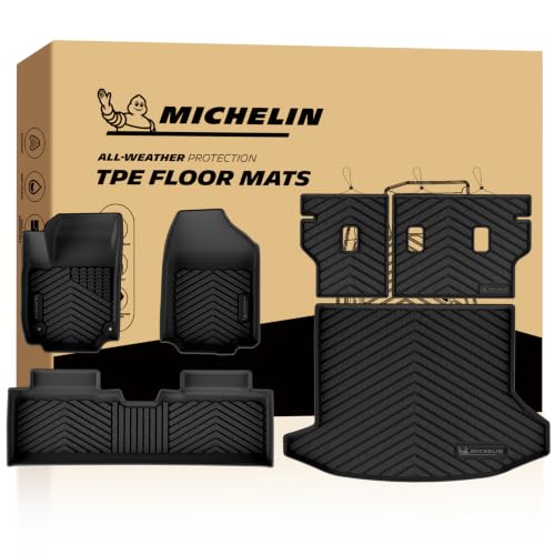 Image of Michelin Vehicle Mats for 2025-2026 Chevy Equinox Gas /GMC Terrain (6 Piece) | Not Fit Equinox EV, All-Weather Floor Liner & Trunk Mat, Custom Fit, Durable TPE, Non-Slip
