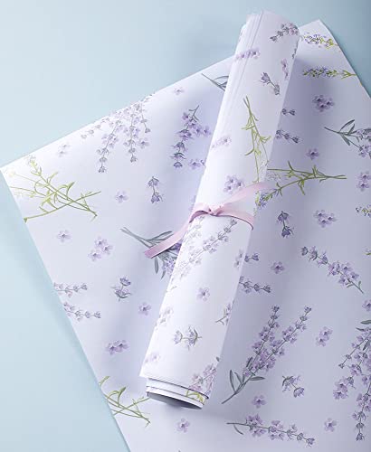 Floral Scented Paper Drawer Liners For Cabinets - 6 Sheets - Lavender #TOP24