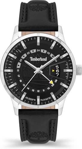 Montre Timberland BERGERON TDWGB2201501 pour homme avec bracelet en cuir marron