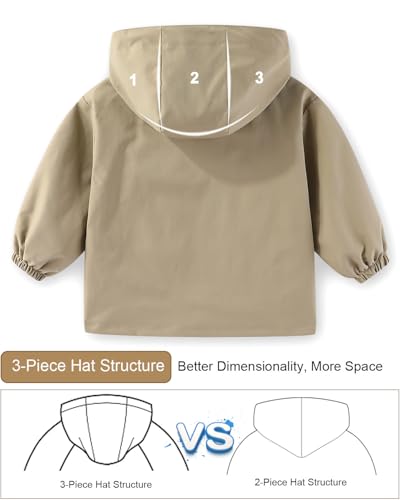 Image of Kids Boys' Windbreaker Jacket, Boys Zip Up Hoodie Coat Transitional Late Spring /Early Fall Jackets for Kids