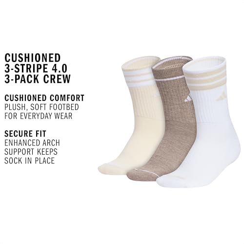 Image of adidas Cushioned Crew Socks 3-Pairs Durable & Comfortable