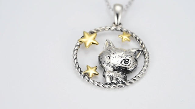 Collier Chat En Argent 925 Avec Pendentif - Bijou Femme Fidélité, Neuf Sans Emballage
