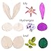 12set Gumpaste Flower Silicone Veining Mold-Fondant Flower Veining Mold,Gum Paste Flower Tools,Sugar Paste Flower Cake Decorating Tool for Peony Rose Lily Daisy Hydrangea Wedding Flowers