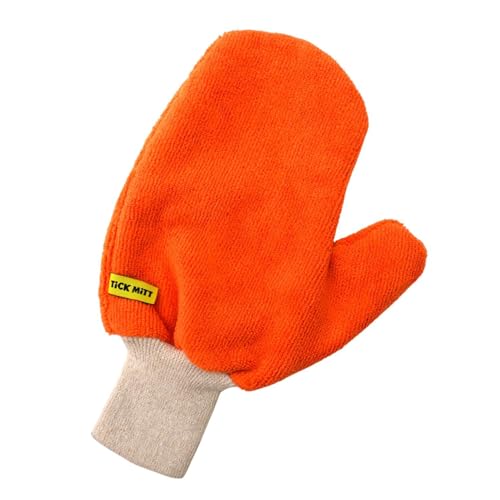 TiCK MiTT Orange Glove Chemical-Free Durable & Portable Outdoor and Pet Care Accessory