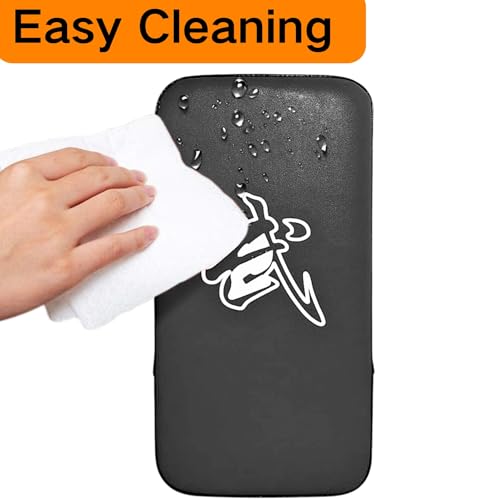 Image of TLBTEK Taekwondo Kick Shield - Muay Thai MMA Karate Kickboxing Training Pads - Curved Leather Strike Shield