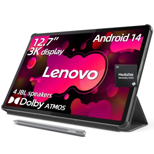 Image of Lenovo Idea Tab Pro 12.7 inch 3K Student Tablet, MediaTek Dimensity 8300 | 8GB RAM, 192GB Storage(UFS+64GB SD), Android Tablet, JBL Speakers, Dolby Atmos, Google Gemini, Long Battery, Pen & Folio Case