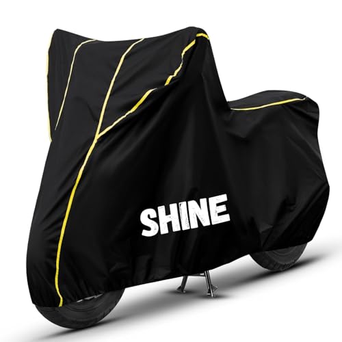 Image of Bike Cover for Shine 100% Waterproof, Dustproof & Scratch Resistant| Fully Bottom Elastic UV Resistant Heavy Duty Body Cover | All Weather Outdoor Use