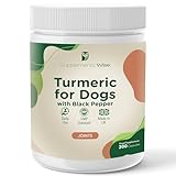 Turmeric For Dogs - Dog Joint Supplements for Senior Dogs - Joint Tablets - Turmeric (Rich in Curcumin) with Black Pepper - Made in the UK (300 x 500mg Capsules)