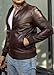 Jild Varsity Style Leather Bomber Jacket Men - Genuine Lambskin Men's Casual Fashion Classic MA-1 Leather Jacket (Rib-Brn-XL)