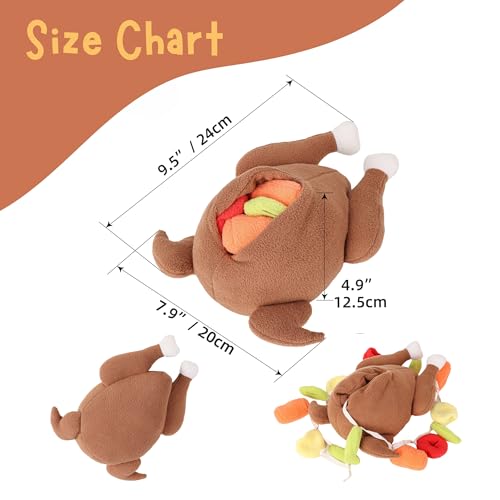 Juguete de Pavo de Peluche Interactivo para Perros miniatura 3