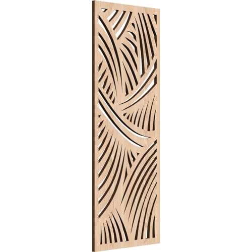 Image of Chester Decorative Pierced Fretwork Wood Wall Panels, 9 3 /8 inchW x 24 3 /8 inchH x 1 /4 inchT, Red Oak