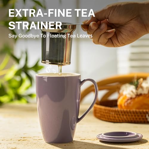 Sweese Porcelain Tea Mug with Infuser and Lid