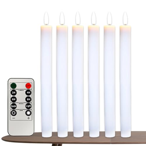 Bougies LED sans flamme avec télécommande 10 touches pour décoration de table
