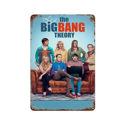 KSOXDAITIP Poster de la série TV The Big Bang Theory - Décoration murale moderne en métal - Décoration d'intérieur moderne - Décoration d'intérieur -...