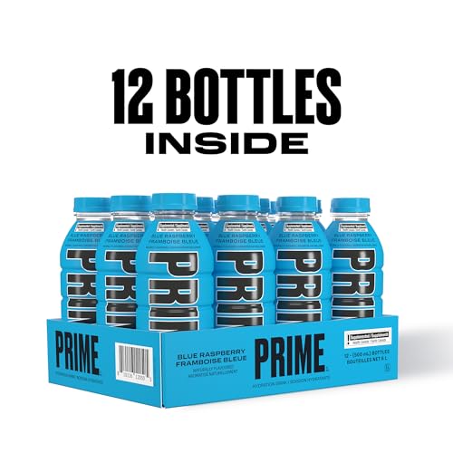 Image of Prime Blue Raspberry Hydration Drink, 16.9 fl oz ℮ 500 ml, 24 Pack